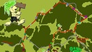 Eine gezeichnete Wanderkarte | Bild: Tourist-Information Mittenwald