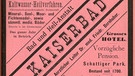 Kaiserbad Rosenheim - Werbeanzeige 1890 | Bild: Stadtarchiv Rosenheim