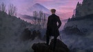 "Wanderer über dem Nebelmeer" von Caspar David Friedrich vor Landschaftsbild Fränkische Schweiz | Bild: picture-alliance/dpa; Montage: BR