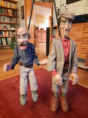 Zwei Marionetten von Puppenspieler Martin Prochaska  | Bild: BR-Sarah Khosh-Amoz