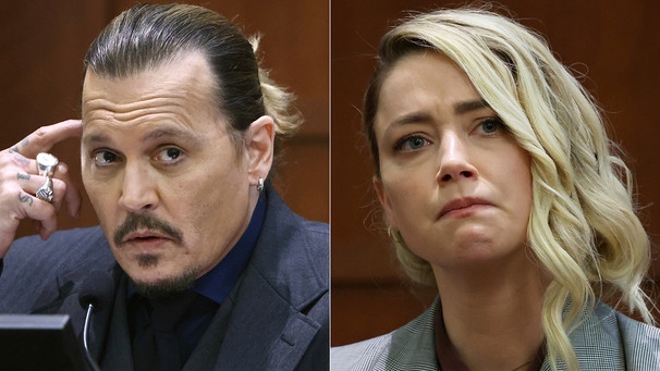 Johnny Depp und Amber Heard im Gerichtssaal, 26.5.2022 | Bild: picture alliance / ASSOCIATED PRESS