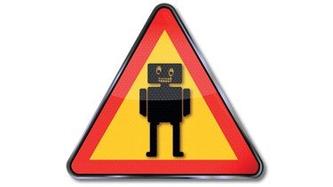 Warnschild: Achtung Roboter | Bild: colourbox.com