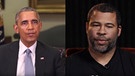 Barack Obama neben dem Mann, der im dank neuer Technik Worte in den Mund legen kann | Bild: Screenshot YouTube