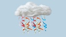 Wolke mit Luftschlangen | Bild: Colourbox