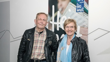 Moderator Rudi Küffner (links) mit Pilotin Ingrid Hopman. | Bild: BR/Markus Konvalin