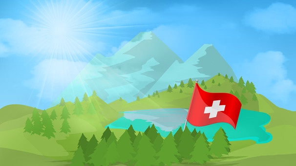 Illustration: "Blick aufs Matterhorn in der Schweiz" | Bild: colourbox.com; Montage: BR/Renate Windmeißer