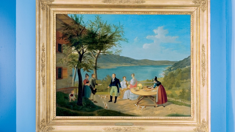 König Max I. Joseph mit Töchtern am Pflieglhof | Bild: BR/Kaufmanngrafik