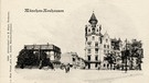 Neuhausen: Winthirapotheke mit Turm und Gasthaus Jagdschloss, 1899 | Bild: Geschichtswerkstatt Neuhausen