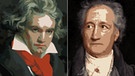 Ludwig van Beethoven und Johann Wolfgang von Goethe | Bild: picture-alliance/dpa. BR, Montage BR