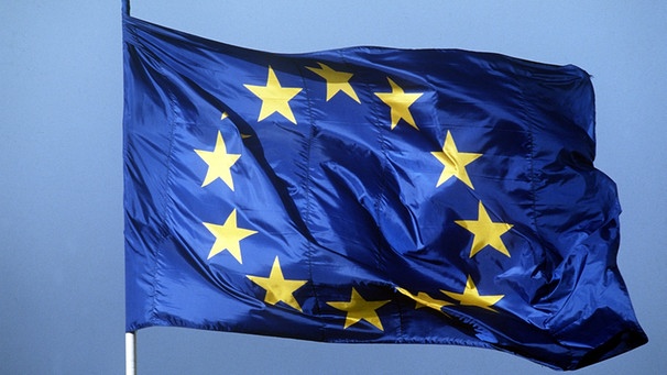 Eine Europaflagge flattert im Wind  | Bild: picture-alliance/dpa