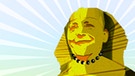 Illustration: Merkel als Sphinx blendet die Umgebung vor Erleuchtung | Bild: colourbox.com; Montage: BR