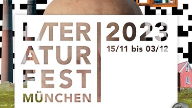 Plakat "Literaturfest München 2023" | Bild: Büro Alba