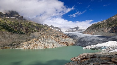 Rhonegletscher und Gletschersee, Schweiz, Wallis, Oberwald  | Bild: picture-alliance/dpa