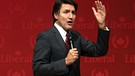 Justin Trudeau, Premierminister von Kanada und Führer der Liberalen Partei, spricht bei einer Spendenaktion der Liberalen in Gatineau, Quebec.  | Bild: dpa-Bildfunk