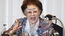 Lee Yong Soo, eine ehemalige südkoreanische Zwangsprostituierte. "Trostfrauen" nennt die japanische Regierung Zwangsprostituierte, die im Zweiten Weltkrieg japanischen Soldaten zu Diensten sein mussten. | Bild: picture alliance/dpa/MAXPPP