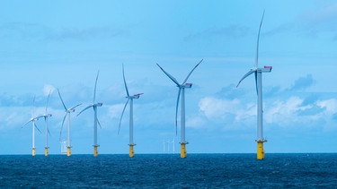 Offshore-Windpark Meerwind nordwestlich von Helgoland, | Bild: picture alliance / imageBROKER | Wolfgang Diederich