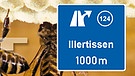 Illustration: Ausfahrt 124 - Richtung Illertissen | Bild: BR, Montage: BR