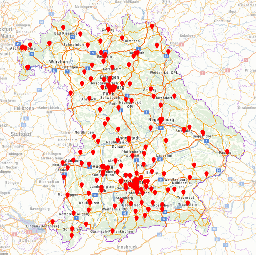 Karte: Schülermedientag 2019 | Bild: Bayerische Landeszentrale für politische Bildungsarbeit