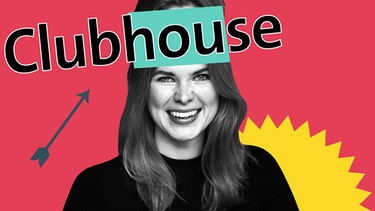Helene Reiner mit Schriftzug "Clubhouse" | Bild: BR