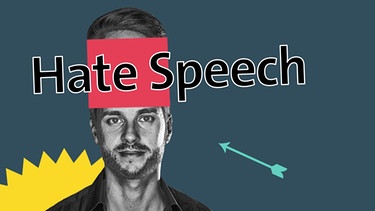 Erich Mayer mit Schriftzug "Hate Speech" | Bild: BR