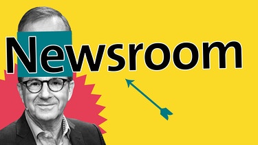 Jan Hofer mit Schriftzug "Newsroom" | Bild: BR