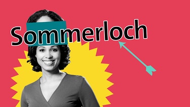 Jana Pareigis mit Schriftzug "Sommerloch" | Bild: BR, ZDF/Svea Pietschmann