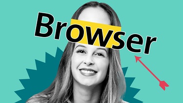 Soraya Jamal mit Schriftzug "Browser" | Bild: BR
