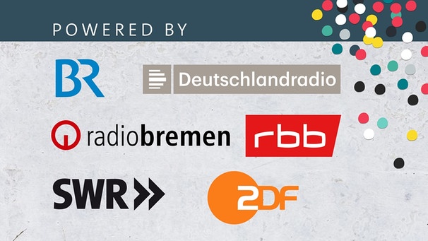 Logos der Projektpartner: BR, Deutschlandradio, RBB, SWR, ZDF | Bild: BR, Deutschlandradio, RBB, SWR, ZDF