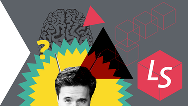 Collage aus Dreieck, Sonne und Gehirn mit Sebastian | Bild: colourbox.com; Montage: BR
