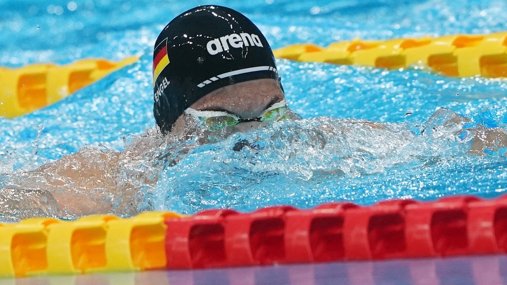 Para-Schwimmer Taliso Engel bei seinem Sieg bei den Paralympics in Tokio. | Bild: picture alliance/dpa | Marcus Brandt