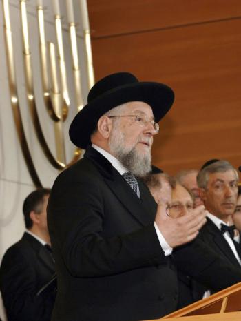 Oberrabbiner Meir Lau aus Israel bei der Eröffnung der Münchner Synagoge | Bild: picture-alliance/dpa