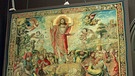 Ausschnitt eines Gobelin mit der Darstellung der Himmelfahrt Christi | Bild: picture-alliance/dpa