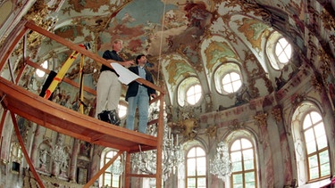 Restaurierung des Kaisersaals der Würzburger Residenz | Bild: picture-alliance/dpa