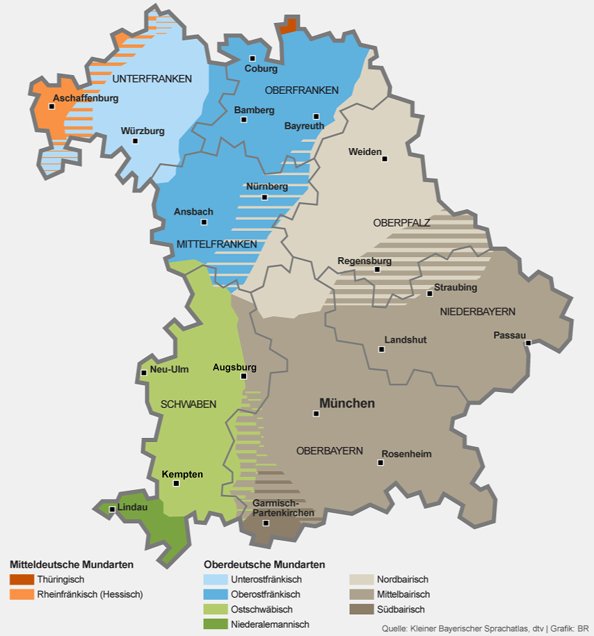 Infografik: Bayern und seine Dialekte | Bild: BR