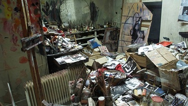 Francis Bacons Atelier, in Dublin wiederaufgebaut | Bild: picture-alliance/dpa