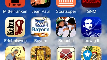 Bildschirmfoto von Apps mit Bezug zu Bayern | Bild: Colourbox; Screenshot: BR