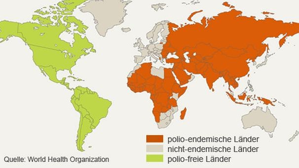 Infografik: Erfolge der WHO gegen Polio, 1994 | Bild: BR