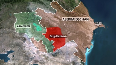 Karte Aserbaidschan, Berg-Karabach | Bild: BR