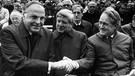 Hans Maier mit Helmut Kohl und Johannes Rau | Bild: picture-alliance/dpa/Martin Athenstädt