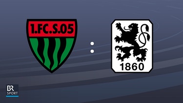 Die Logos der FC Schweinfurt und TSV 1860 Münchden | Bild: BR; Montage BR