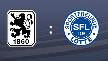 Logos TSV 1860 München und Sportfreunde Lotte | Bild: TSV 1860 München, Sportfreunde Lotte; Montage: BR