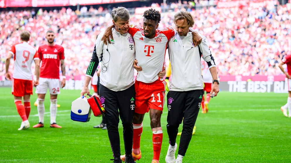 Kingsley Coman verletzt sich im Spiel gegen Köln | Bild: picture-alliance/dpa