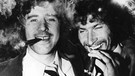 Gerd Müller und Paul Breitner auf dem Weltmeister-Bankett am 7.7.1974 | Bild: picture-alliance/dpa