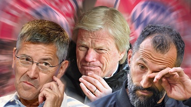 FC-Bayern-Präsident Herbert Hainer, Oliver Kahn, Hasan Salihamidzic | Bild: picture-alliance/dpa