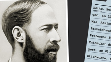 Collage: Heinrich Hertz, Entdecker der elektromagnetischen Wellen | Bild: picture-alliance/dpa; Montage: BR