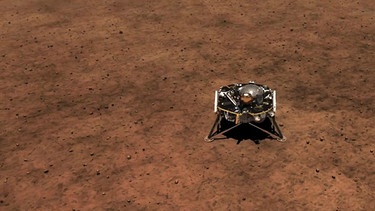 Die Animation der NASA zeigt, wie sanft die Landung auf dem Mars endet. | Bild: NASA/JPL-Caltech
