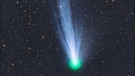 Der Komet 12P/Pons-Brooks, aufgenommen am 2. März 2024 Der vermutlich rund 30 Kilometer große Himmelskörper ist zu dem Zeitpunkt ca. 240 Millionen Kilometer von der Erde entfernt und damit weiter weg als die Sonne.  | Bild: Michael Jäger/AZM/dpa