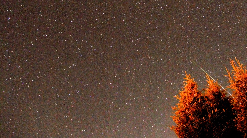 Perseiden am Nachthimmel über Hofgeismar  | Bild: Johann Spuling