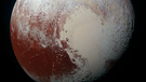 Pluto in verstärkten Farben, New Horizons, 14.7.2015 | Bild: NASA/JHUAPL/SwRI 