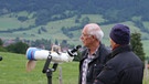 eine Gruppe Hobbyastronomen wartet am 6. Juni 2012 auf dem Eschenberg auf den Venustransit | Bild: Helmut Herbel